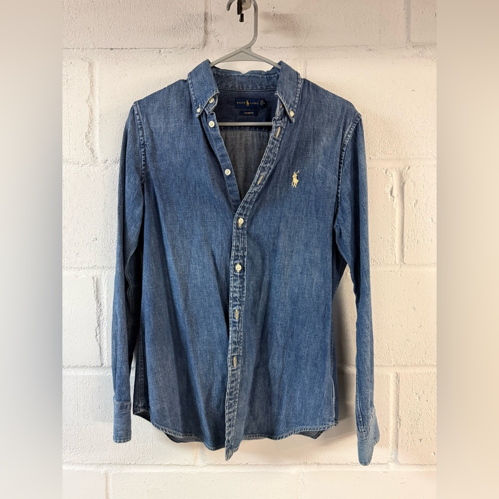 Ralph Lauren Women’s Casual Blue Denim Shirt